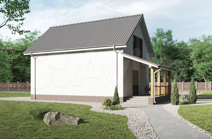 Коттедж 152 м² на участке 15 сот.