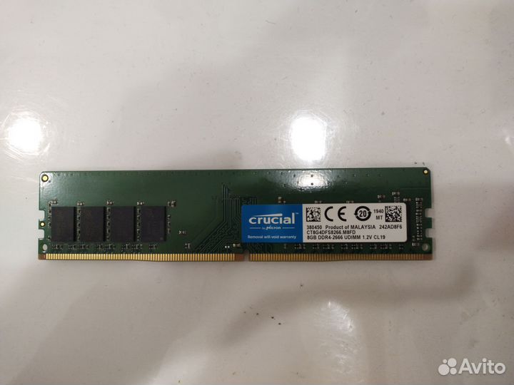 Оперативная память ddr4 8gb crucial 2400