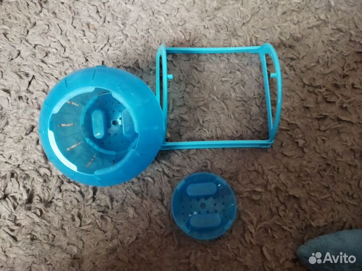 Клетка для хомяка большая с домиком, бутылкой, шар