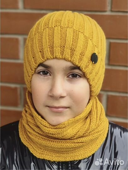 Комплект шапка снуд (шерсть флис)