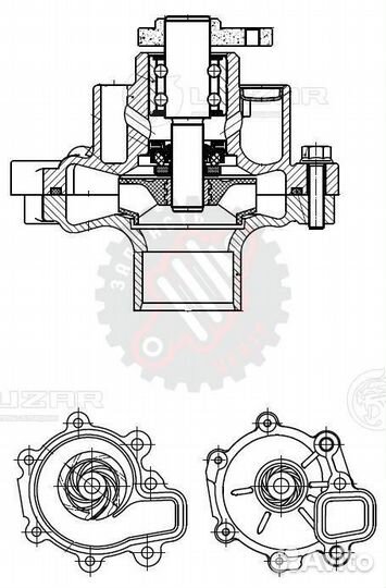 Насос водяной для автомобилей Mazda CX-5 (12) /3