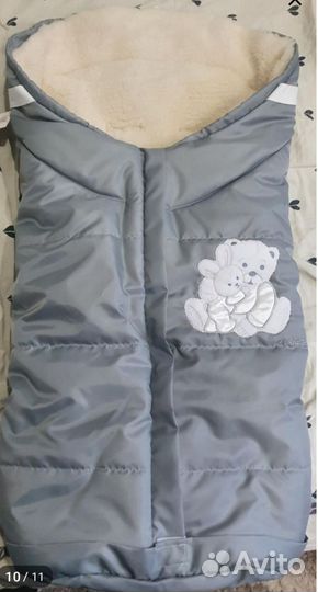 Меховой конверт из овчины в коляску или санки