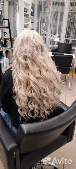 Волосы для наращивания 90 см блонд