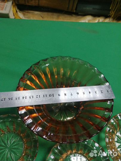 Разетки для варенья, карамельное стекло СССР