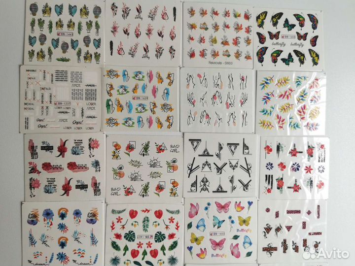 123 шт. Наклейки / слайды / декор для ногтей