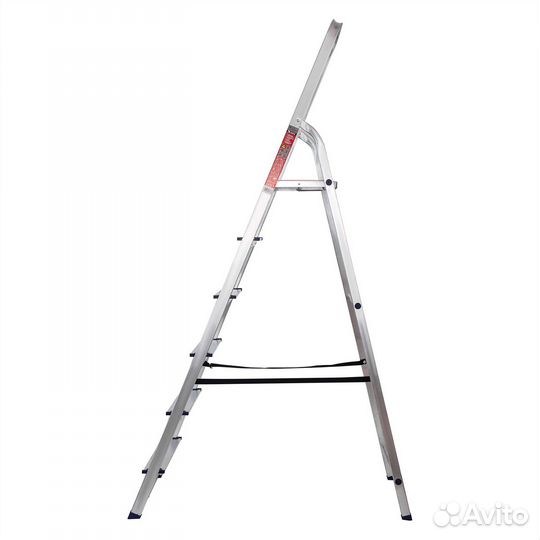 Стремянка усиленная, 6 ступеней, алюминиевая, Росс