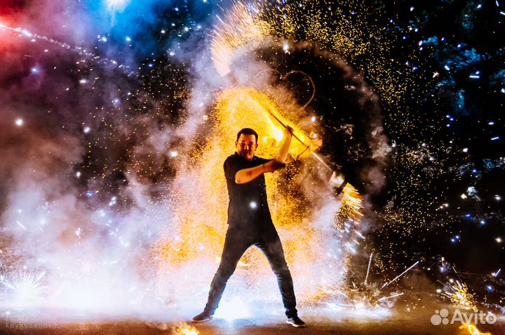 Огненное, пиротехническое и световое шоу, фаер-шоу