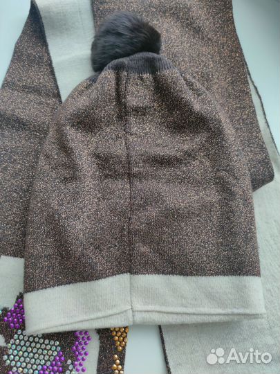 Комплект шапка и шарф женские новые