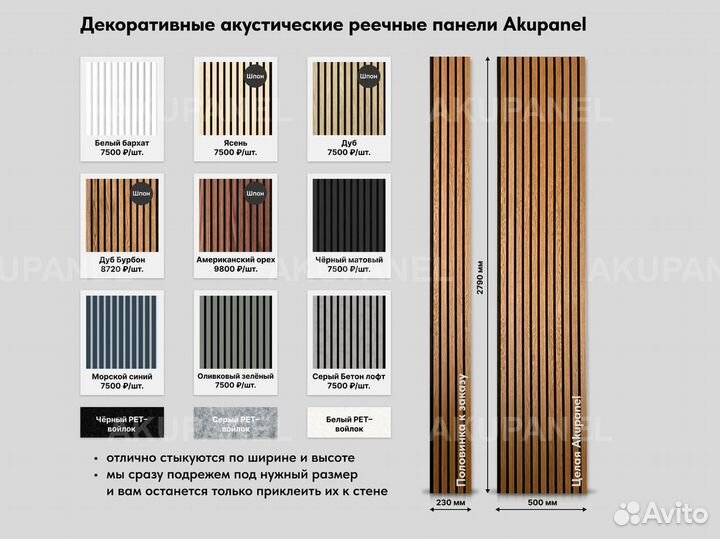 Реечные панели шпонированные