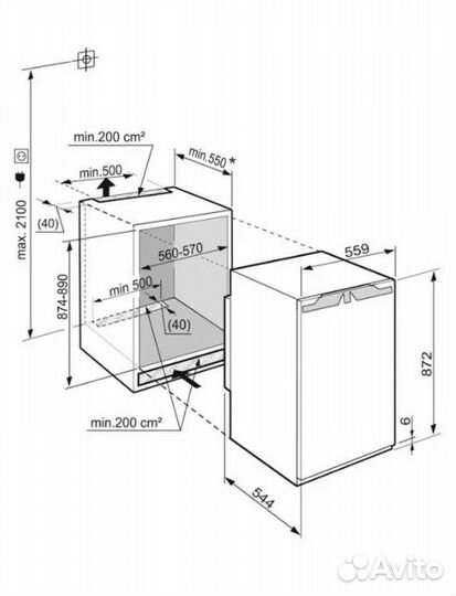 Морозильная камера liebherr no frost встраиваемая