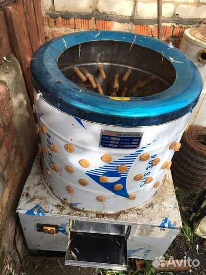 Перосъёмная машина и шпарчан для кур, уток, гусей