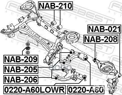 Сайленблок заднего верхнего рычага (nissan armada