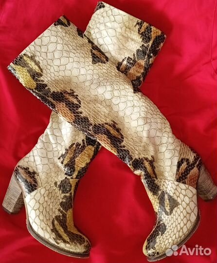 Сапоги. Винтаж. Питон