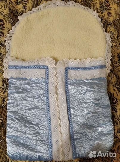 Конверт зимний натуральный мех тёплый