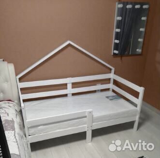 Кроватка берёза для малыша высокий борт Терем Инк