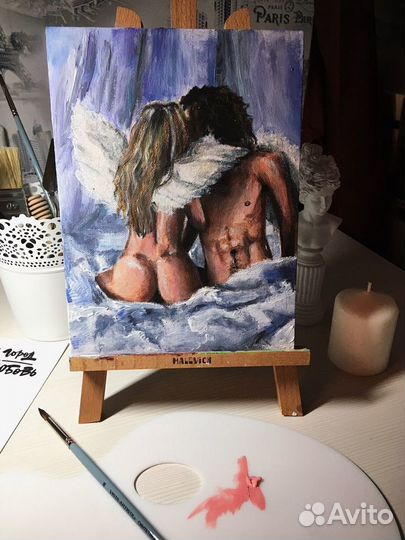 Картина на холсте интерьерная, рисунок, живопись