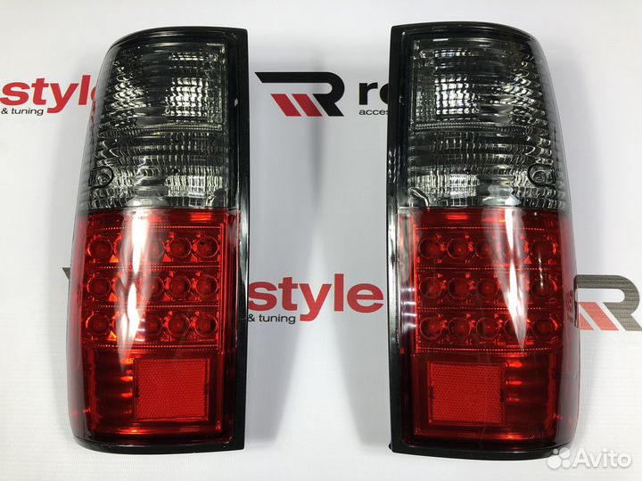 Стопы Toyota Land Cruiser 80 Красно-Черные Диодные