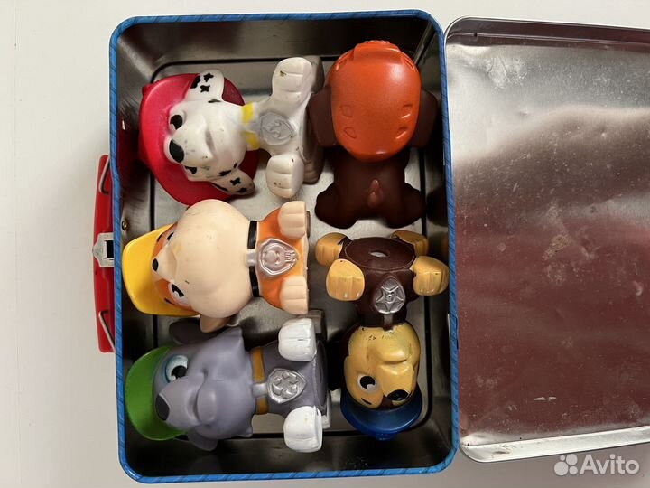 Игрушки щенячий патруль в железном чемоданчике