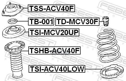 Опора переднего амортизатора tssacv40F Febest