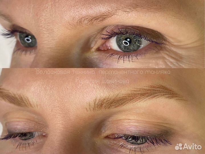 Перманентный макияж бровей «волоски»