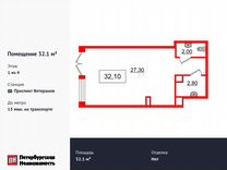 Продам помещение свободного назначения, 32.1 м²