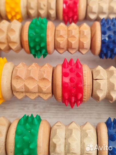 Массажер для ног роликовый зубчатый