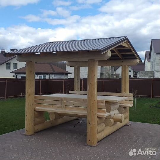 Беседка из сруба (бревна)