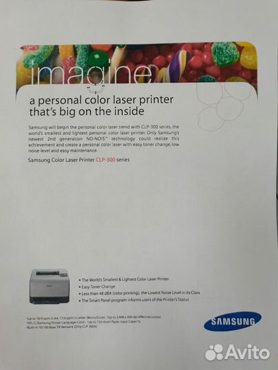Цветной лазерный принтер samsung