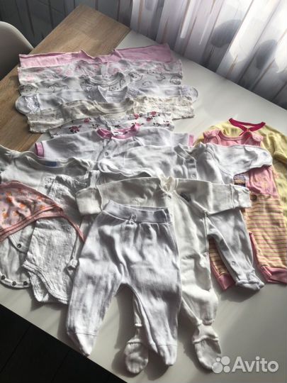 Детские вещи пакетом для девочек от 0