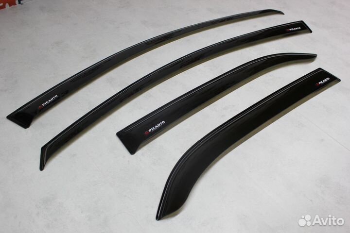 Дефлекторы окон KIA Picanto 2 х/б 2011-2017