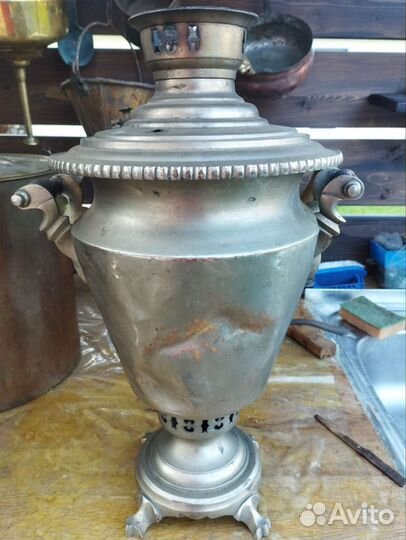 Самовар на дровах старинный