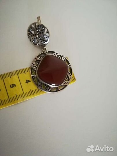 Комплект с натуральным сердоликом