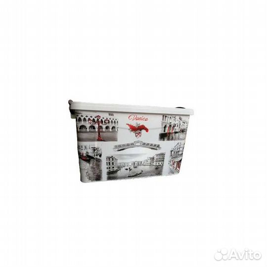 Контейнер универсальный 35,0 л №6 Венеция, белый/б