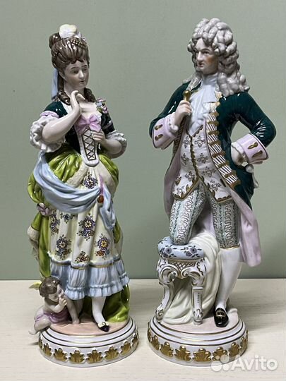 Две статуэтки одним лотом. 34 см. Германия