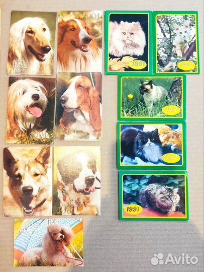 Карманные календарики, животные