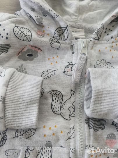 Кофта на молнии для девочки 92