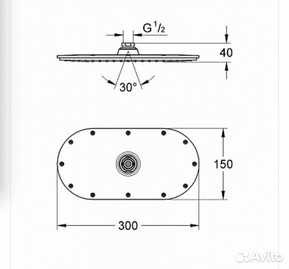 Верхний душ Grohe Rainshower Cosmopolitan 27470LS0