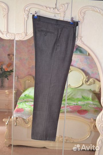 Костюм 42р, серый, матовый, школьный