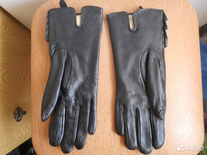 Перчатки женские кожаные новые