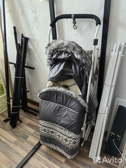 Детские санки коляска