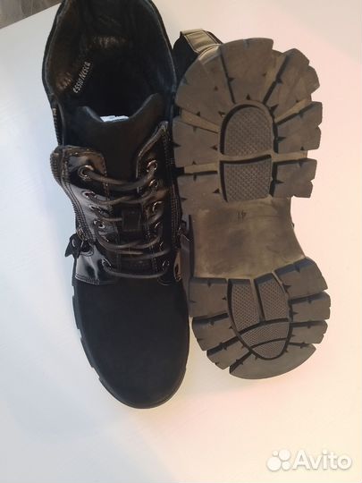 Ботинки новые 40 размер зимние замша натуральная