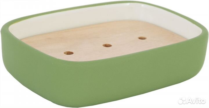 Мыльница Green Meadow керамика цвет зеленый