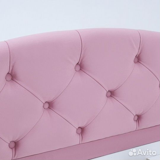 Кровать Звездочка без бортика Розовый/Пуговицы