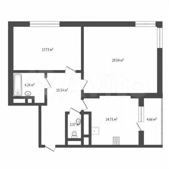 2-к. квартира, 86,2 м², 7/20 эт.