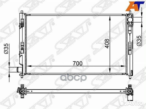 Радиатор Mitsubishi ASX 10-20 SG-MC0088-07-1 Sat
