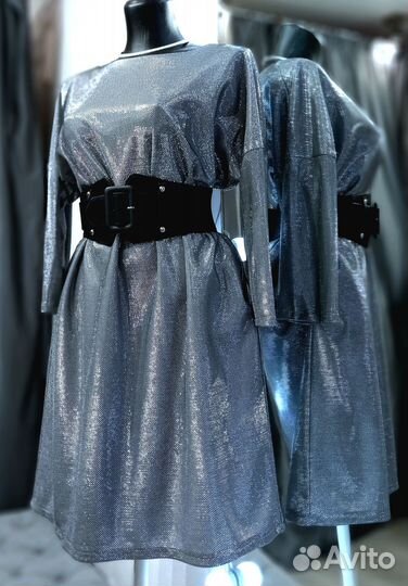 Новое серебряное платье