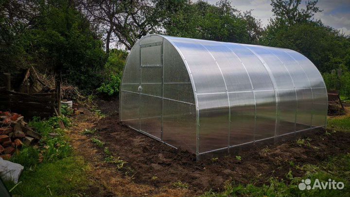 Теплица усиленная поликарбонат грядки, рассрочка