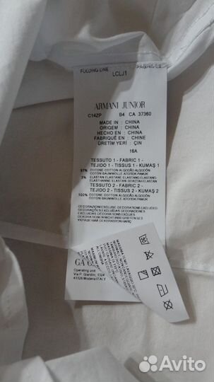 Armani Junior 16Y рубашка жилет новые оригинал