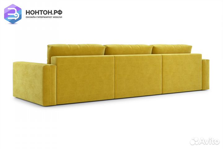 Диван тик-так Монарх 3-х местный горчичный