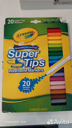 Фломастеры смываемые Crayola 20шт